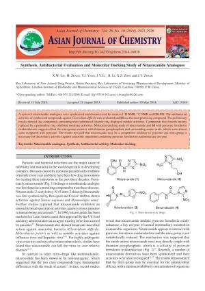 Asian Journal of Chemistry; Vol