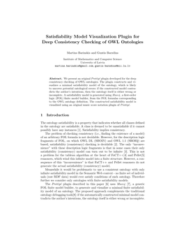 Satisfiability Model Visualization Plugin for Deep Consistency