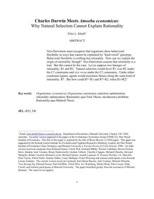 Why Natural Selection Cannot Explain Rationality