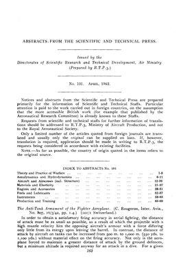 Abstracts. from the Scientific and Technical Press