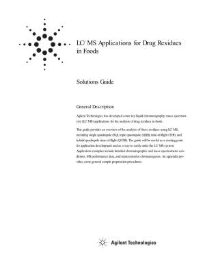 LC/MS Applications for Drug Residues in Foods