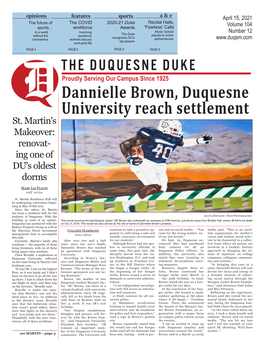 Dannielle Brown, Duquesne University Reach Settlement St