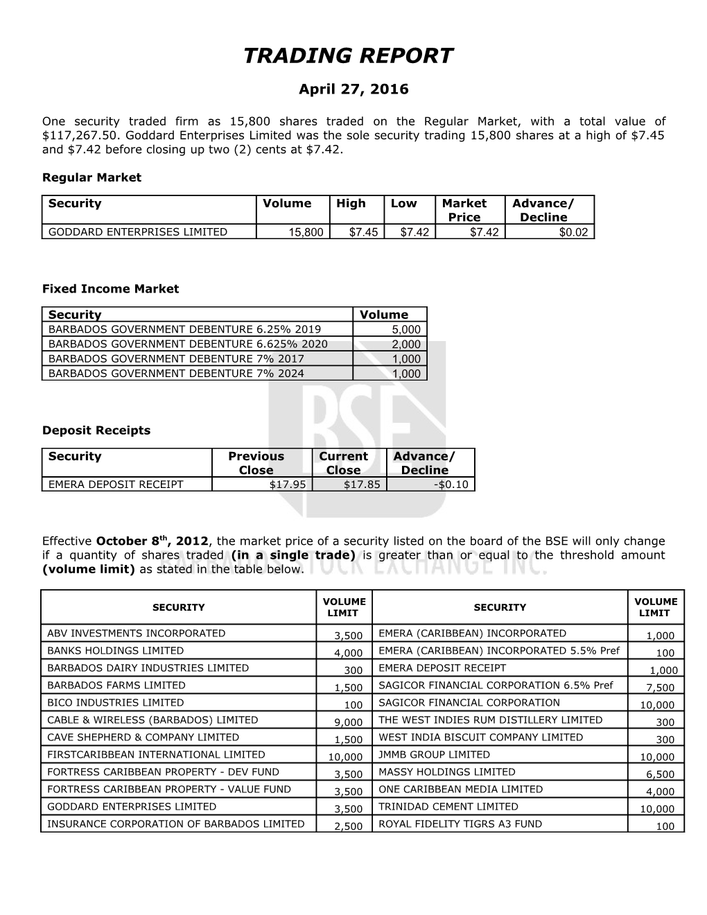 Trading Report s2