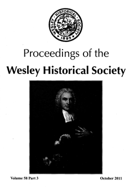 Proceed I Ngs of the Wesley Historical Society