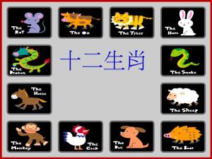 十二生肖：Chinese Zodiac