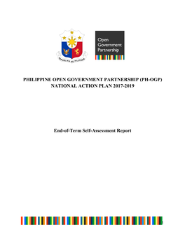 Philippine Open Government Partnership (Ph-Ogp) National Action Plan 2017-2019