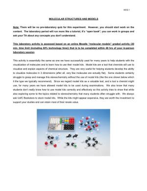 Chem 351: Molecular Models