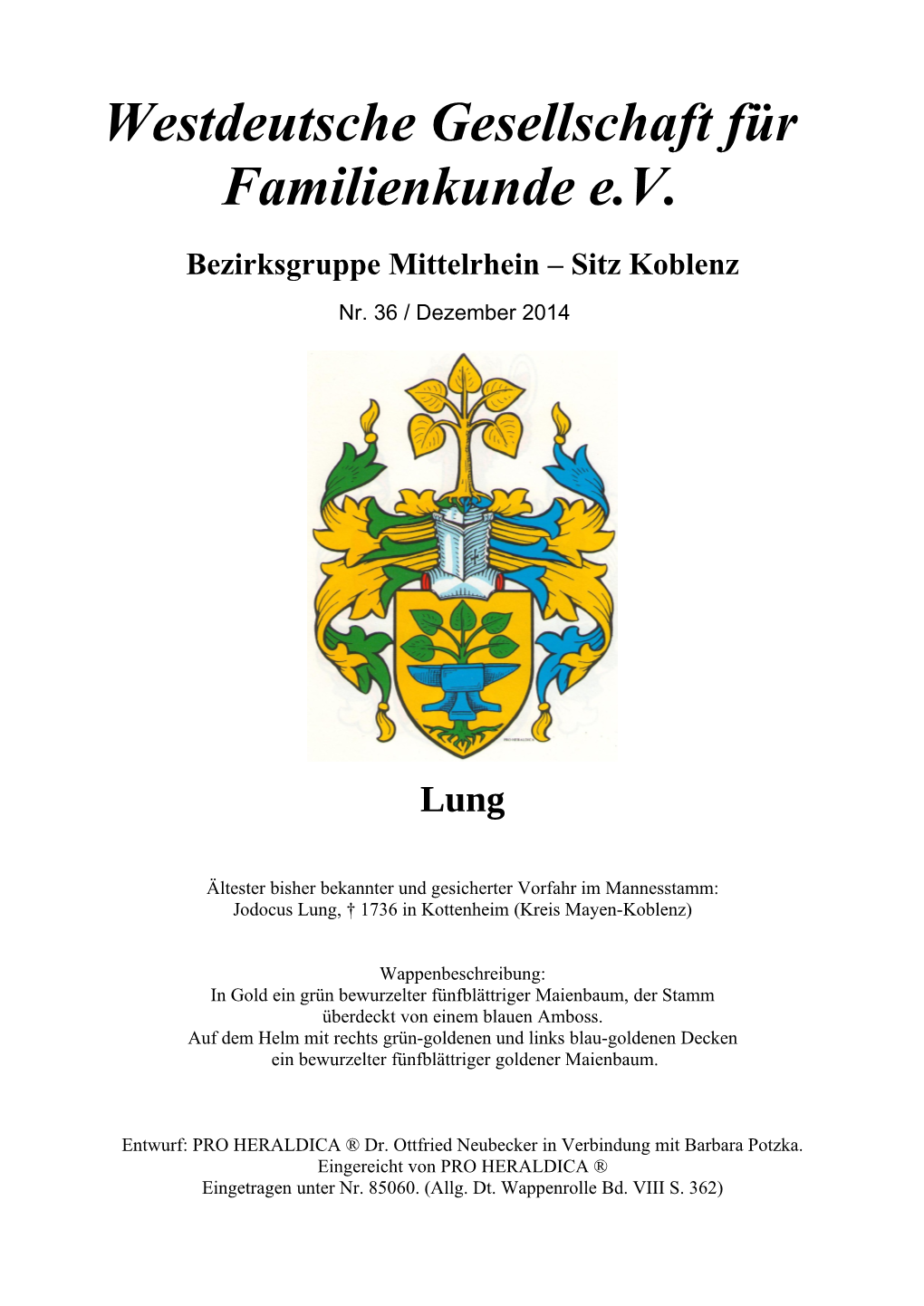 Westdeutsche Gesellschaft Für Familienkunde E.V