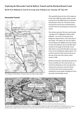 Harecastle Tunnels & Burslem Branch Canal Notes