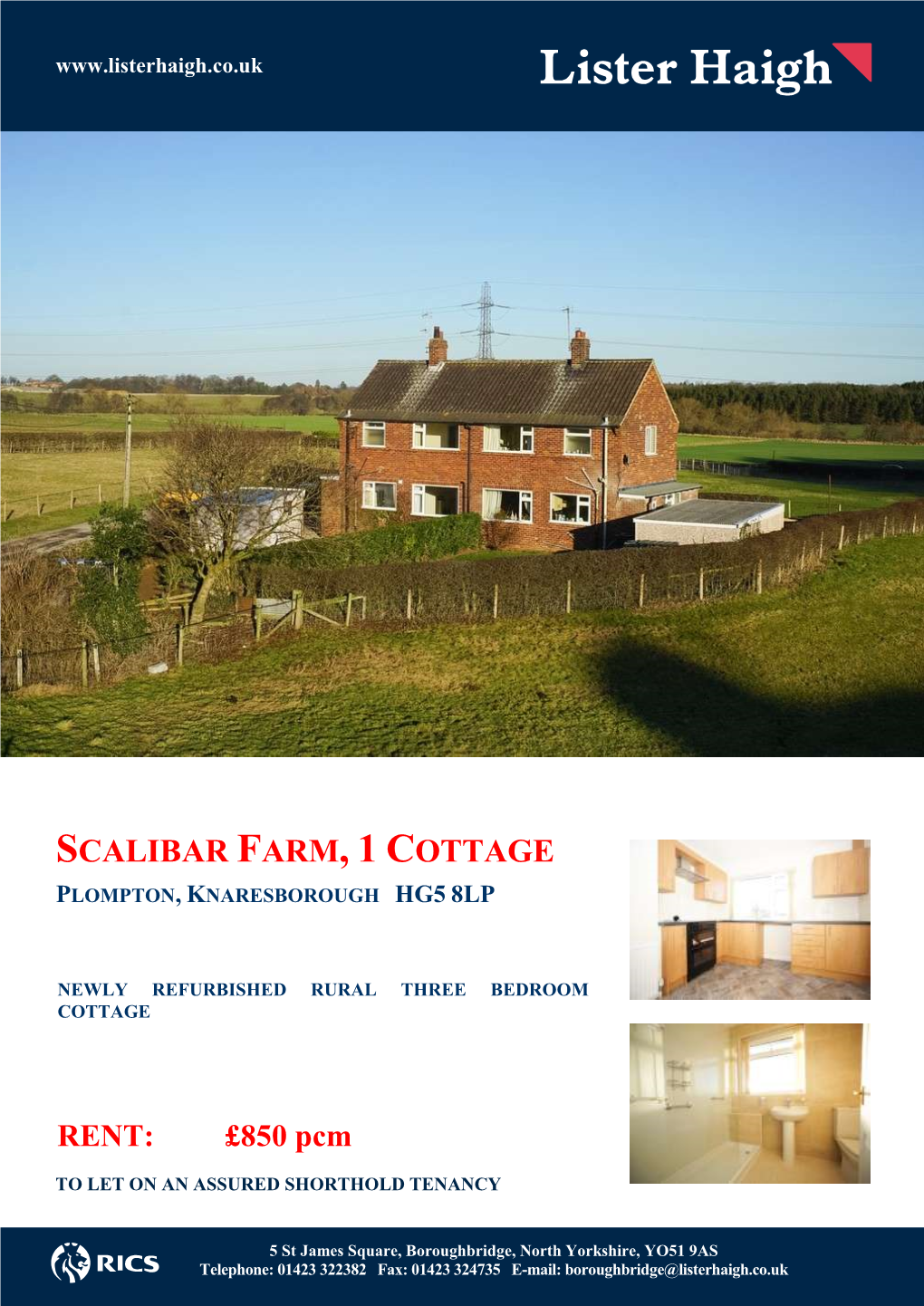 Scalibar Farm, 1 Cottage Plompton, Knaresborough Hg5 8Lp