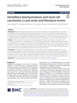Hereditary Leiomyomatosis and Renal