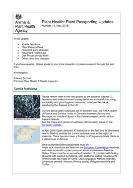 Plant Health Portal, and the Forestry Commission Website Also Has Further Information