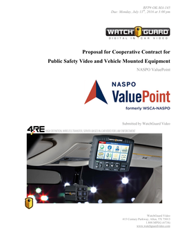 Public Sa P Afety Vid Proposal Deo and L for Coo D Vehicle Operativ E