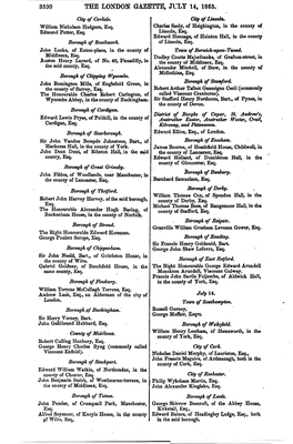 The London Gazette, July 14, 1865