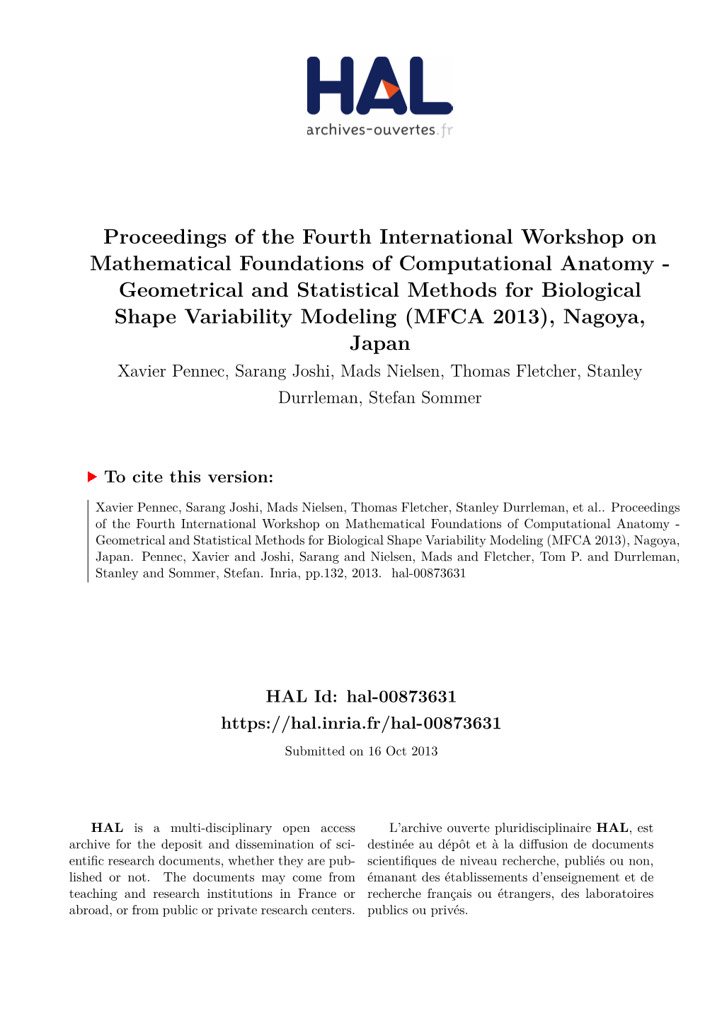 Proceedings of the Fourth International Workshop