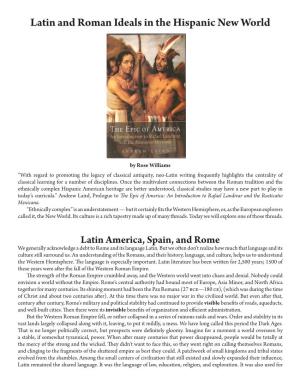 Latin and Roman Ideals in the Hispanic New World