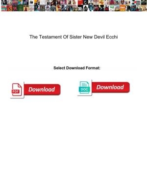 The Testament of Sister New Devil Ecchi