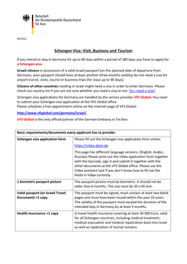 Schengen Visa: Visit, Business and Tourism