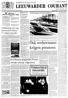 Leeuwarder Courant : Hoofdblad Van Friesland