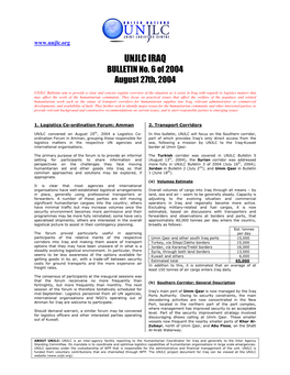 UNJLC IRAQ BULLETIN No