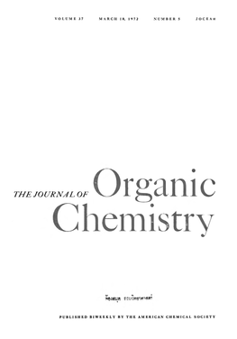 The Journal of Organic Chemistry 1972 Volume.37 No.5