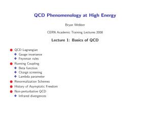 QCD Phenomenology at High Energy