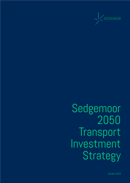 Sedgemoor 2050 Transport Investment Strategy