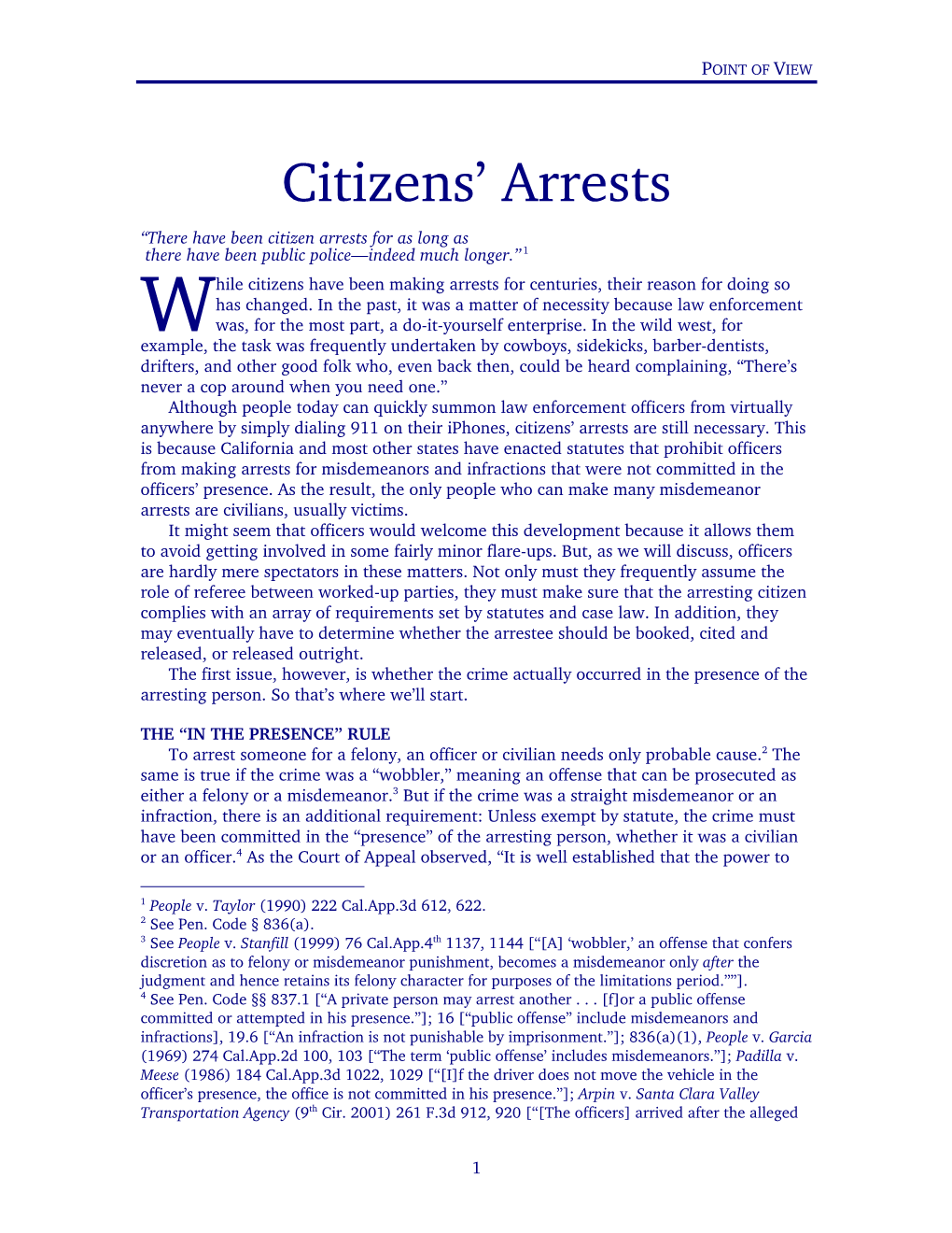 Citizens' Arrests