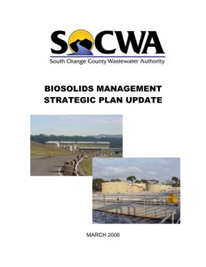 Biosolids Management Strategic Plan Update