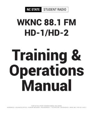 Training & Operations Manual