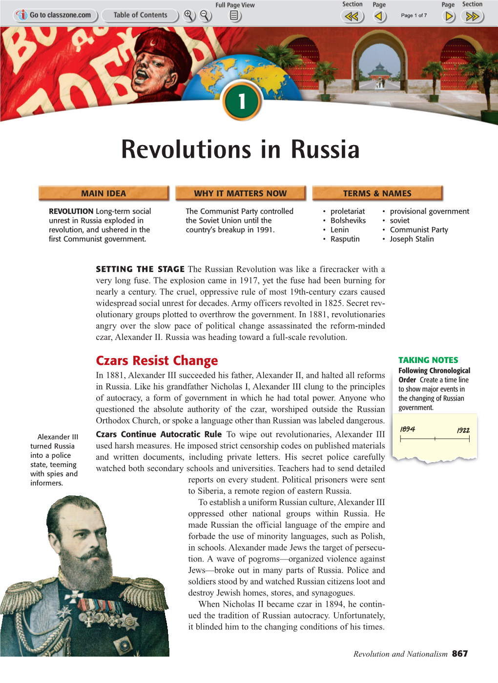 Revolutions in Russia