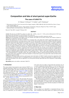 Composition and Fate of Short-Period Super-Earths the Case of Corot-7B D