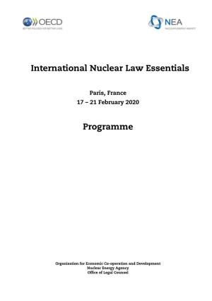 International Nuclear Law Essentials Programme