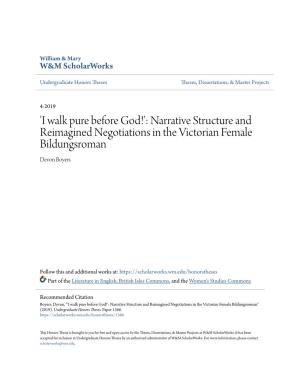 Narrative Structure and Reimagined Negotiations in the Victorian Female Bildungsroman Devon Boyers