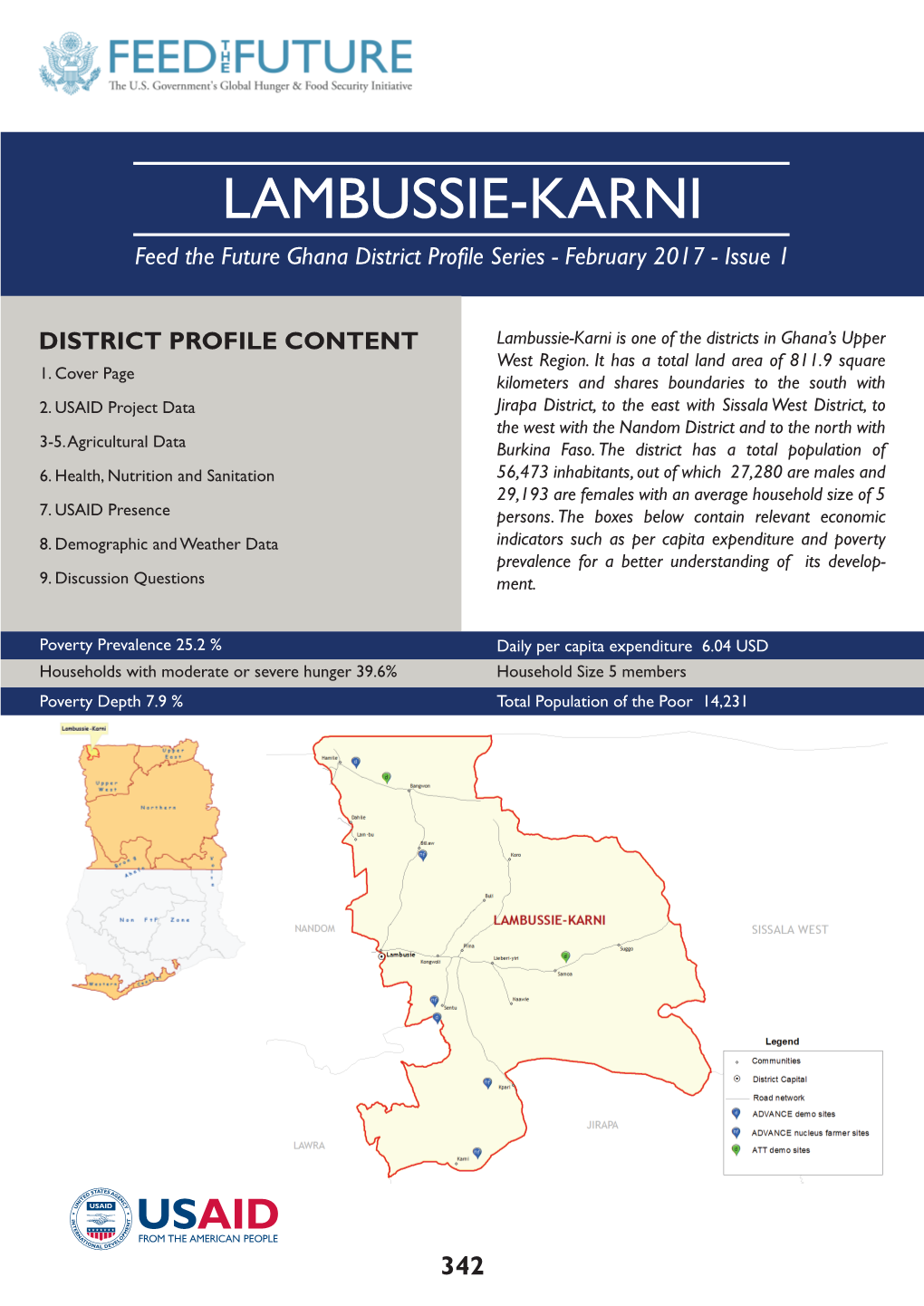 LAMBUSSIE-KARNI Feed the Future Ghana District Profile Series - February 2017 - Issue 1