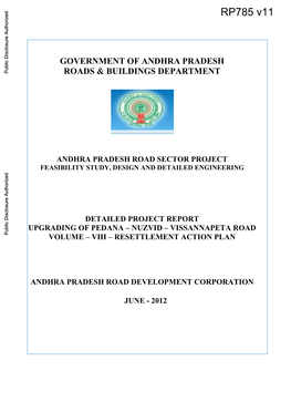 Resettlement Action Plan Andhra Pradesh