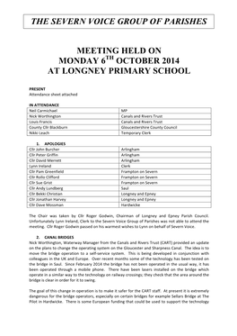 Severn Voice Meeting Minutes