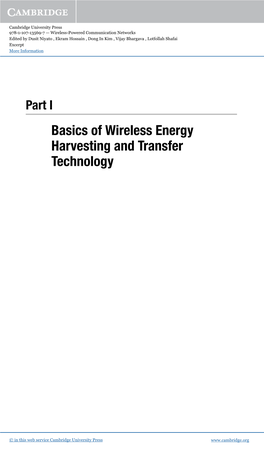 Basics of Wireless Energy Harvesting and Transfer Technology