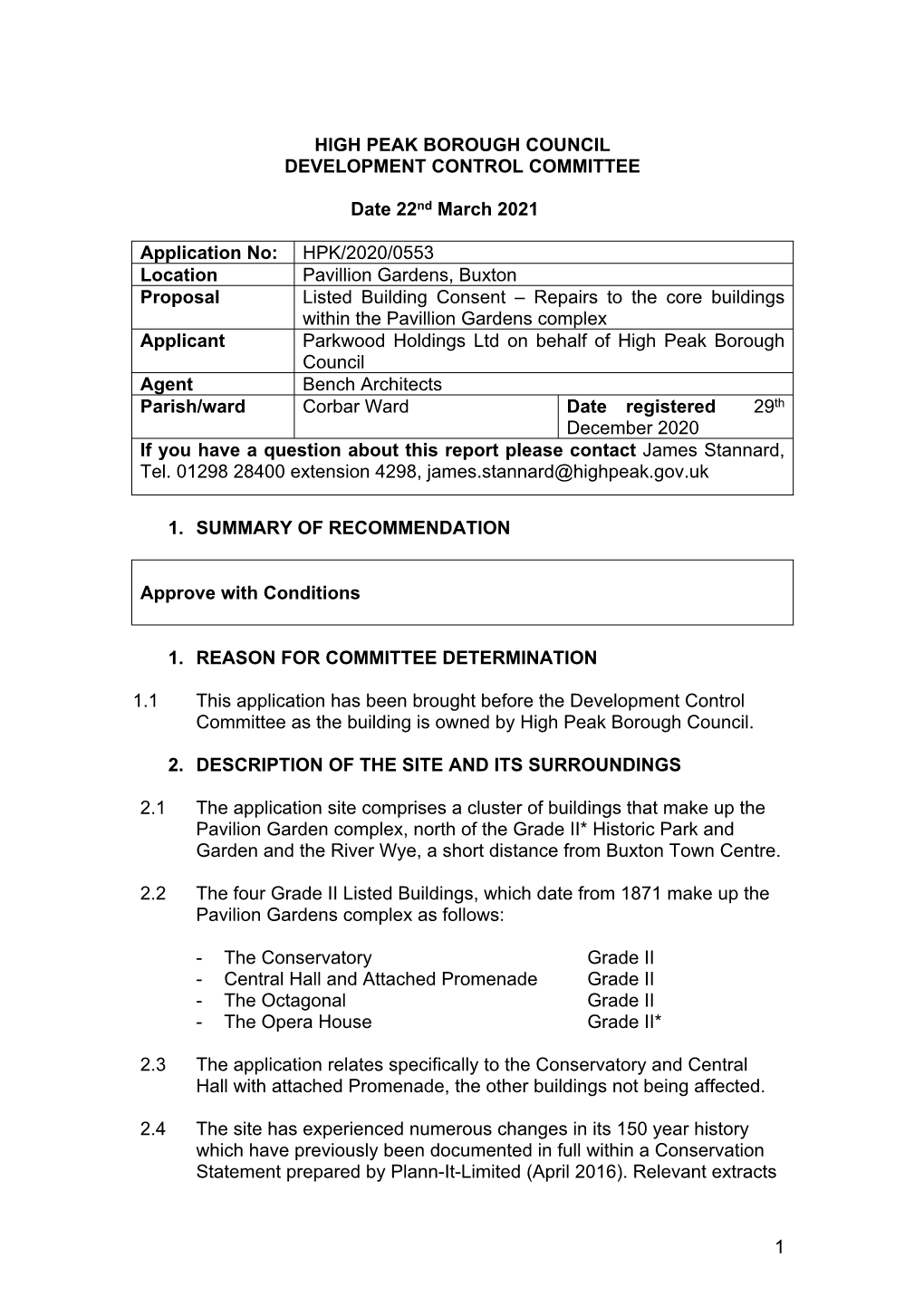 HPK/2020/0553 Pavilion Gardens, Buxton PDF 261 KB