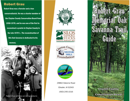 Robert Grau Memorial Oak Savanna Trail Guide