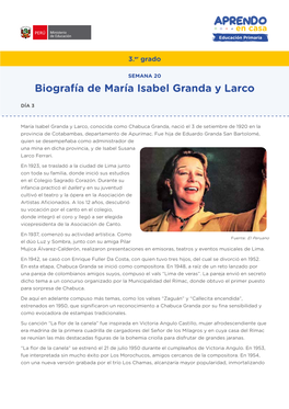 Biografía De María Isabel Granda Y Larco