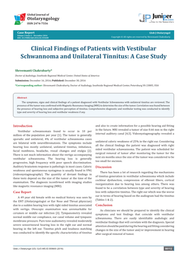 Clinical Findings of Patients with Vestibular Schwannoma and Unilateral Tinnitus: a Case Study