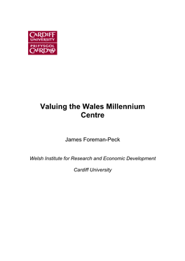 Valuing the Wales Millennium Centre
