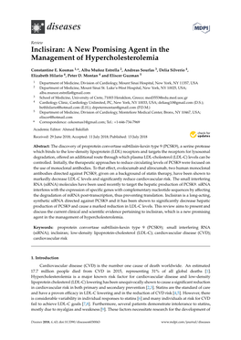 Inclisiran: a New Promising Agent in the Management of Hypercholesterolemia