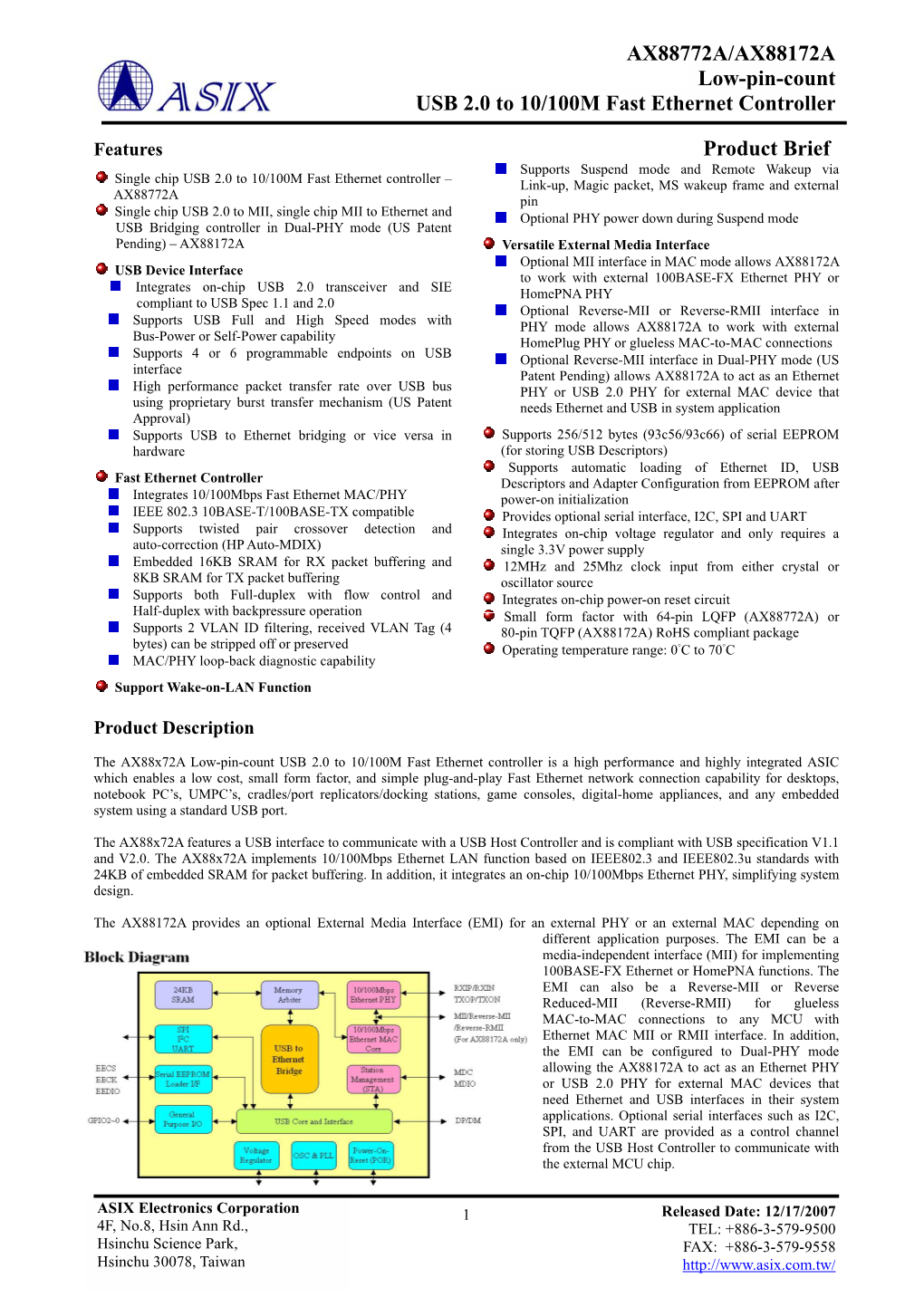 Single Chip Microcontroller