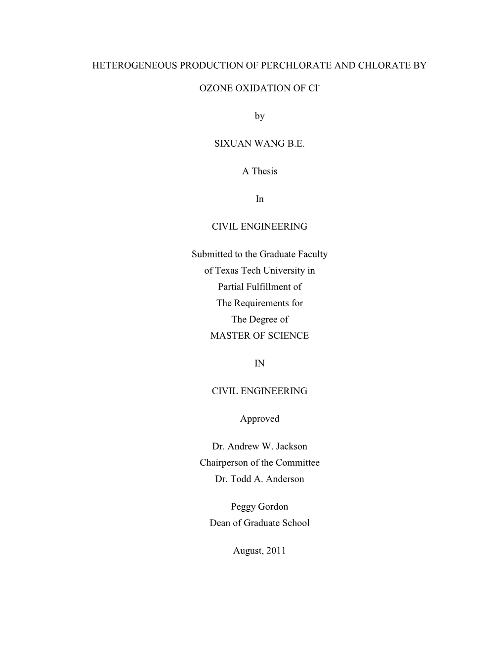 Heterogeneous Production of Perchlorate and Chlorate By