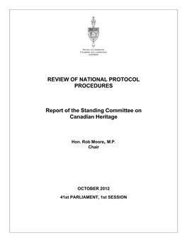 REVIEW of NATIONAL PROTOCOL PROCEDURES Report of The