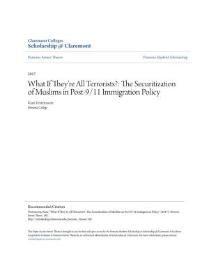 The Securitization of Muslims in Post-9/11 Immigration Policy