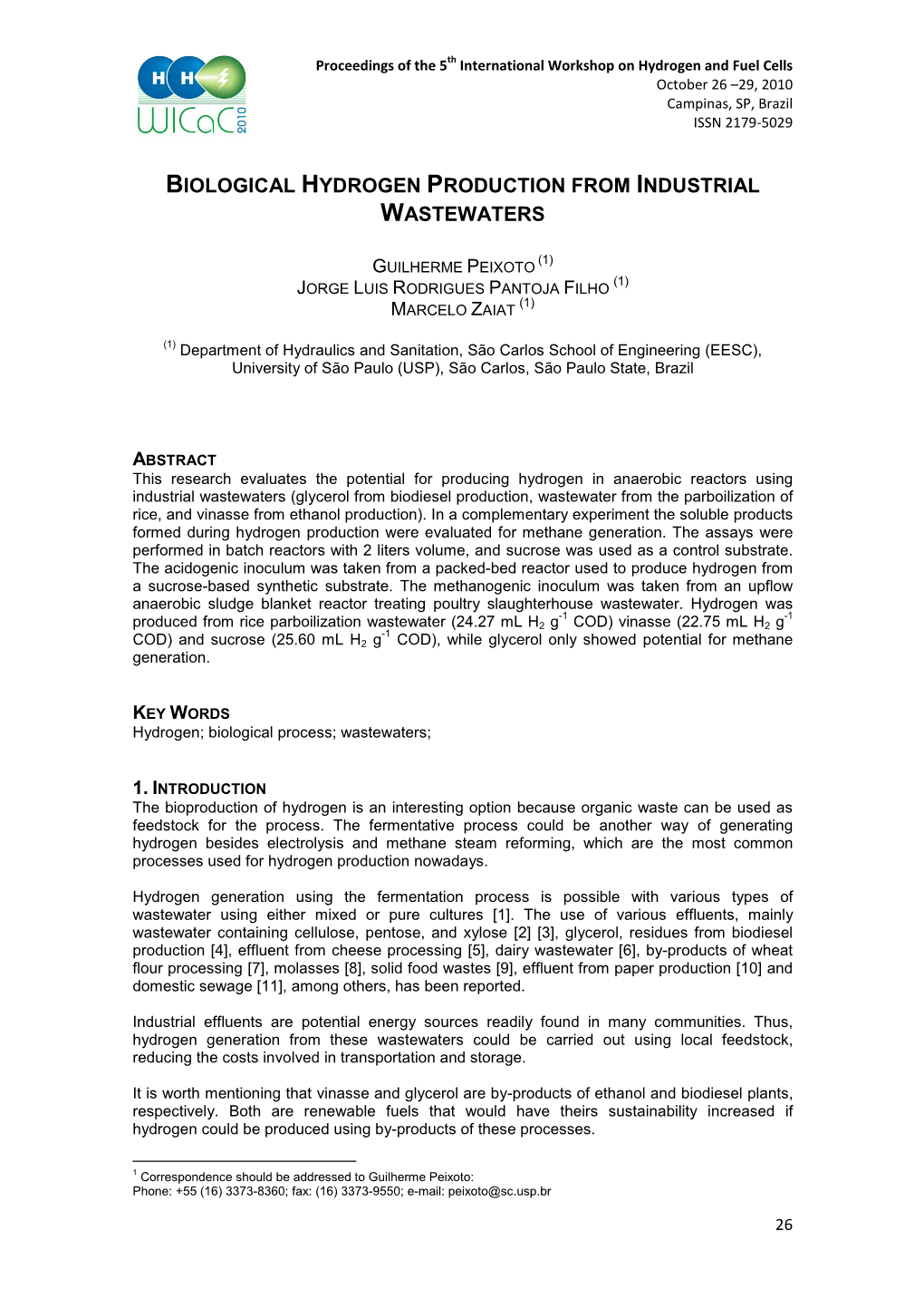 Biological Hydrogen Production from Industrial Wastewaters