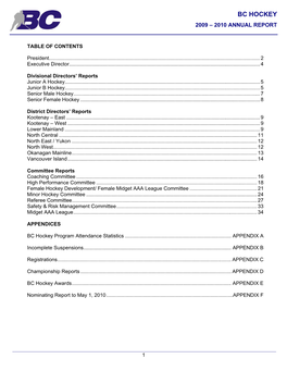 2009 – 2010 Annual Report